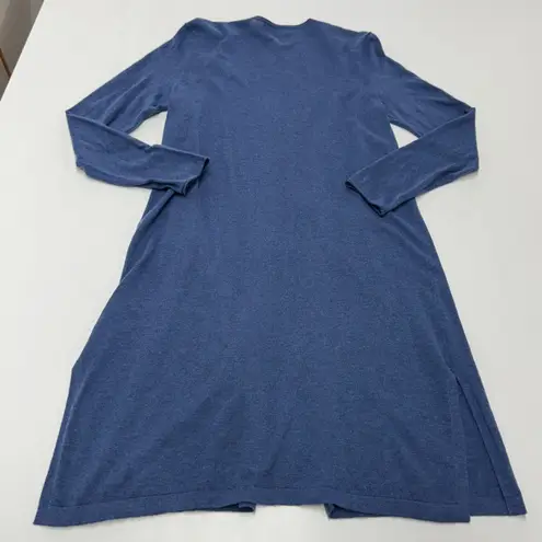 J McLaughlin Cardigan Womens Medium Blue Knit Long Open Sweater Duster Midi