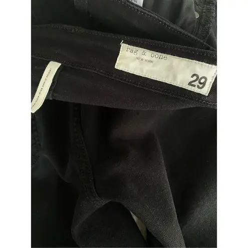 Rag and Bone  Denim Nina High Rise Skinny Black Jeans Distressed Sz 29 - Image 3