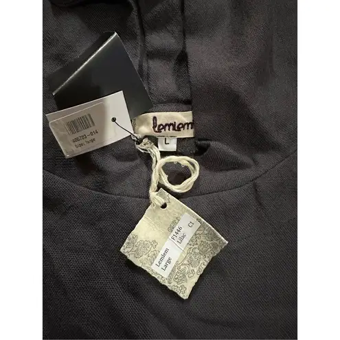 Lemlem 100% merino wool womens large lilac hooded poncho shirt NEW