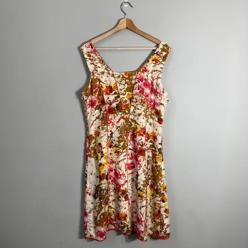 Sundance Evelyn 100% Silk Floral Mini Dress Women's 10 Ivory Flowy Feminine Chic