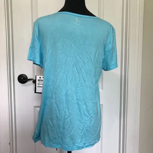 Ideology  Womens Shirt M Blue Relaxed Fit Short Sleeve Activewear Top NWT