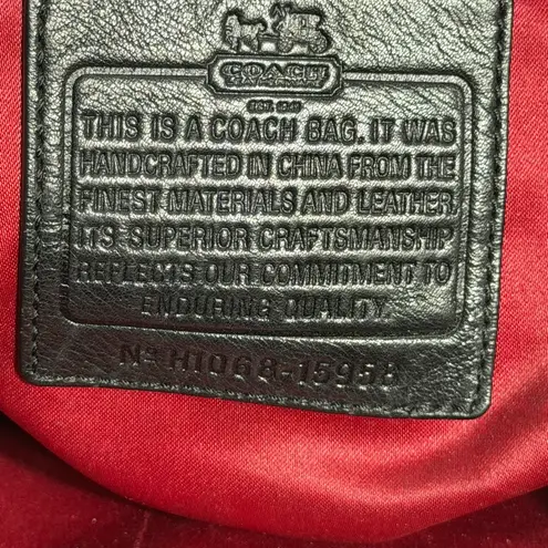 Coach  Black Leather Chain Link Hobo Shoulder Bag 15953 Gold Hardware Large Tote