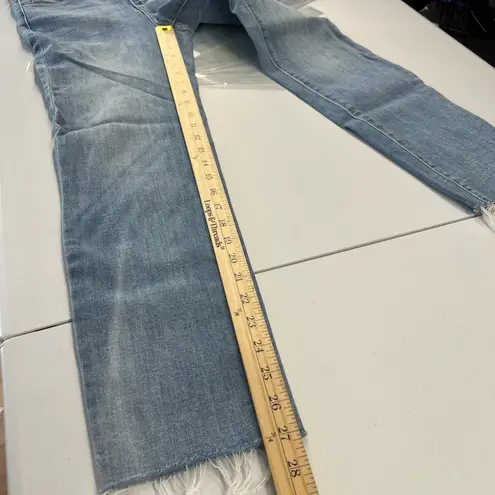 Soho High Waist Straight Jeans Womens 2 Blue Denim Stretch Mid Rise Frayed Hem - Image 11