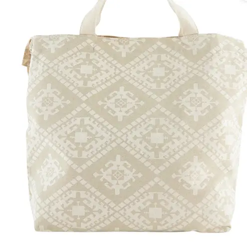 Summer & Rose SUMMER ROSE BEIGE CANVAS TOTE BAG - Image 6