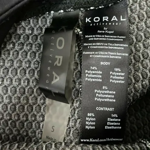 Koral Polarize Black White Honeycomb Design Leggings Women's Size Small S