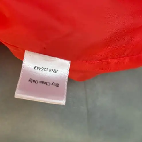 Katherine New York Coral Orange Open Front Cropped Blazer Size 10