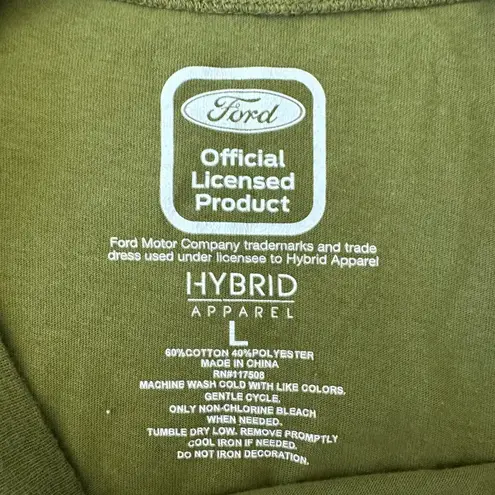 Hybrid Apparel Ford Bronco Cropped Green T-Shirt size Large