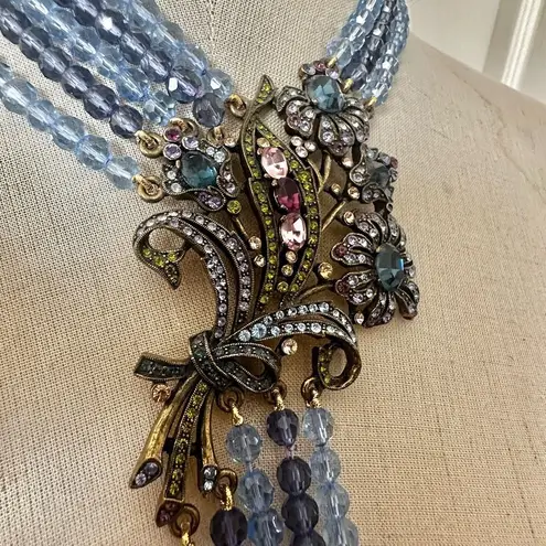 Heidi Daus Floral Bouquet Tassel Necklace