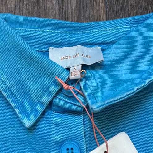 Skies Are Blue  Blue Denim Button Up