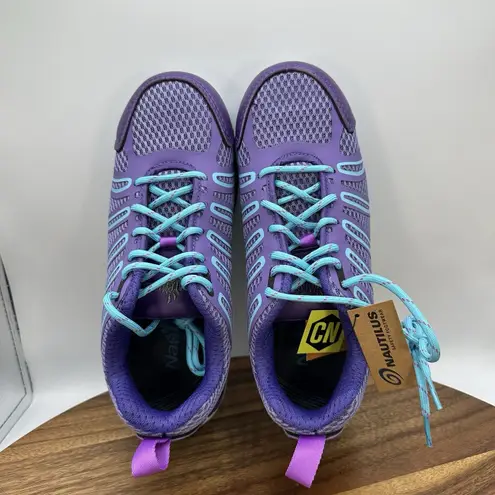 NIB Nautilus Athletic Safety Toe Work Shoes N1792 Purple Women's 6.5 Wide EE
