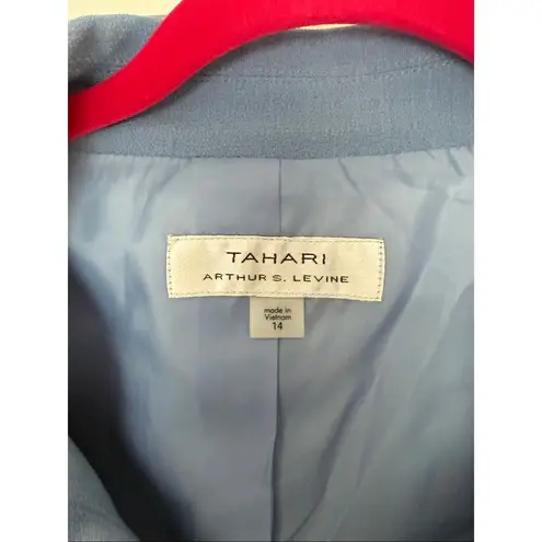 Tahari Women’s 14 Baby Blue Bell Sleeve Cropped Blazer Jacket Only New