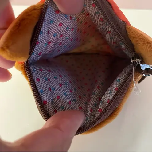 Francesca’s Collections NWOT Orange/Cream Fox Coin Pouch Orange