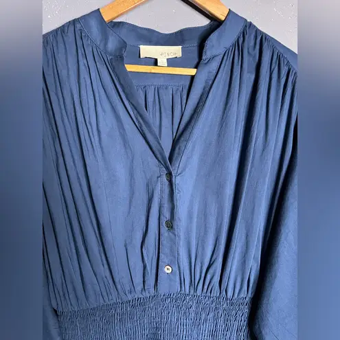 Pinch Work For You Navy Blue Smocked Waist Dress. In size Large