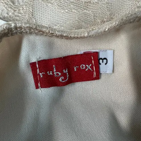 Ruby Rox Babydoll Lace Dress Juniors 3 Empire Waist Fairy Whimsical Y2K Grunge