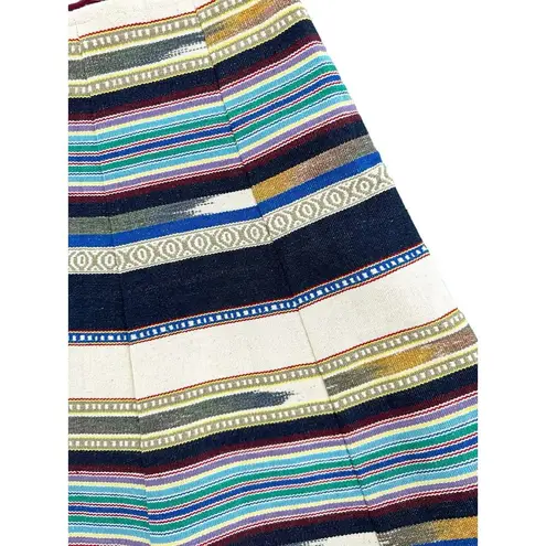 New Anthropologie Chloe Oliver Skirt 12 Hayley Skater Striped Aztec Serape NWT