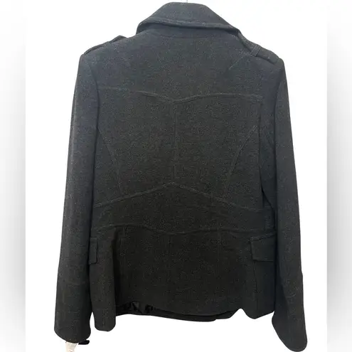 Women’s Gray Buttoned front Pea Coat Size L