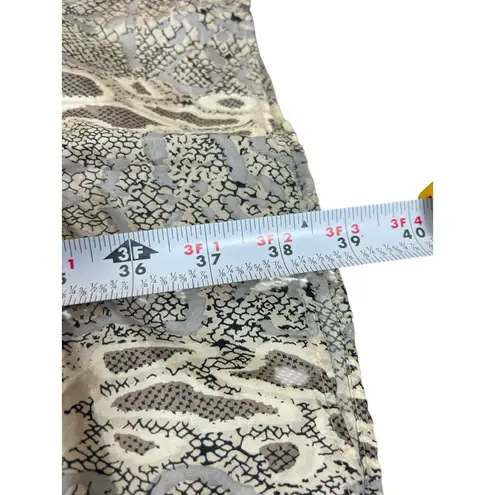 VTG Stunt 100% Silk Dress Women’s M Snakeskin Animal Print Sleeveless Dress Tan Size M