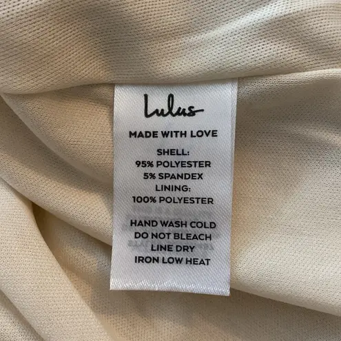 Lulus  Size Large Gold Sequin Faux Wrap Short Sleeve Mini Party Dress New w/tag