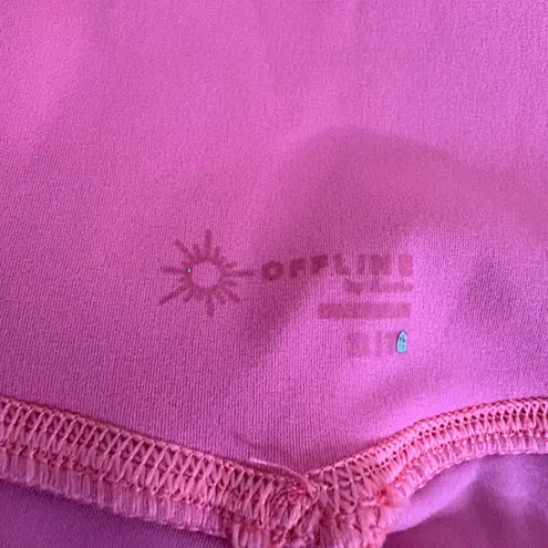 OFFLINE by Aerie Coral Pink Flowy Pleated Athletic Shorts XL