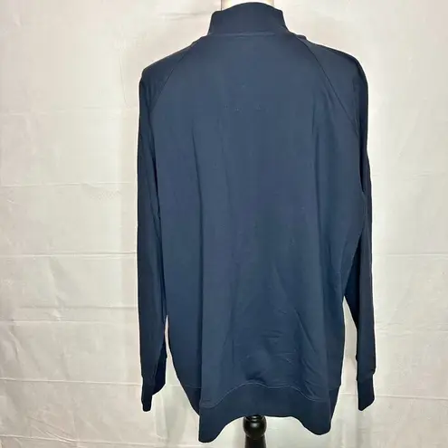 Liz Claiborne  Women's Navy Athleisure Zip-up Vented Sweatshirt Sz 2X