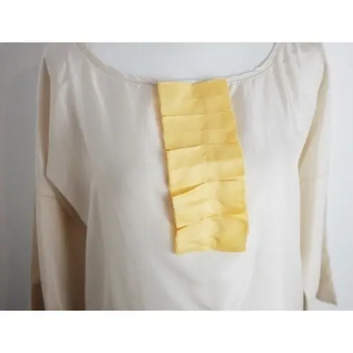 See By Chloe Color Block Black Cream Yellow Dress