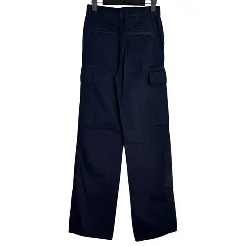 ZARA  High Rise Utility Flare Full Length 100% Cotton Jean Patch Pockets 0 Black thumbnail 12