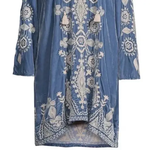 Johnny Was Liona heavily embroidered velvet dress NWT