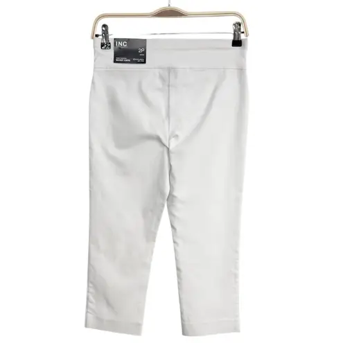 NWT I.N.C. International Concepts Tummy Control Pull On Capri Pants Size 2P White