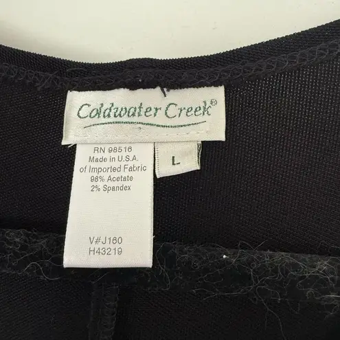 Coldwater Creek Women’s Large Black Slinky Stretchy Acetate Maxi Dress