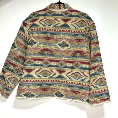 Vintage PHD Woven Blanket Tapestry Button Down Jacket Southwestern M Size M