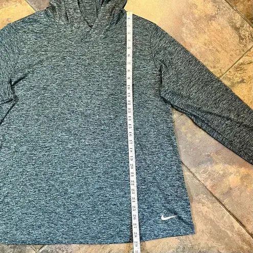 Nike  Blue Long Sleeve Hooded Dry-Fit Athletic Top 1X