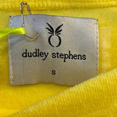Dudley Stephens Highland Highlow Yellow Terrycloth Pullover Sweatshirt Top Small