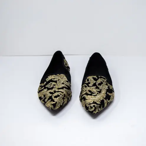 NEW Michele Lopriore Elyse Pointy Loafer Multicolor Brocade Jacquard Flat Shoes