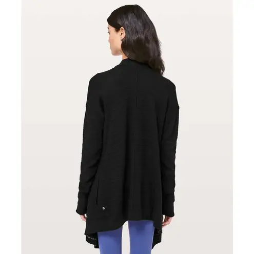 Lululemon  Find Your Calm Pocket Wrap Black Cardigan Sweater Women's Size Medium