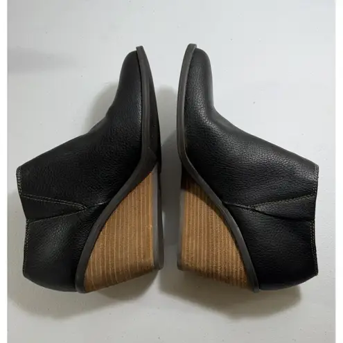 Dr Scholls Platform Wedge Sz 9.5 High Heel Work It Bootie Ankle Zip Shoes Black