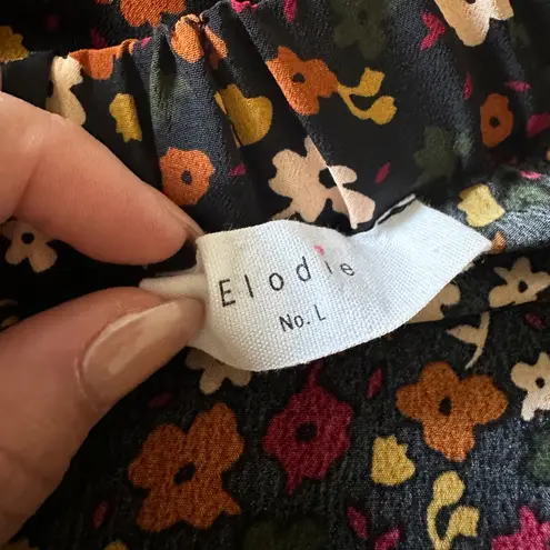 Elodie Floral Slit Midi Skirt Large Spring Summer Office Work Casual