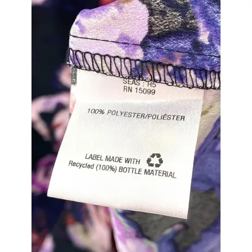 Covington New Dress Womens Medium Floral Shift V Neck Long Sleeve Lightweight