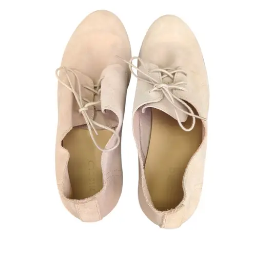 Nisolo Sedona Derby Oxford Shoes Womens Leather Size 9.5 Beige Lace Up Casual Tan