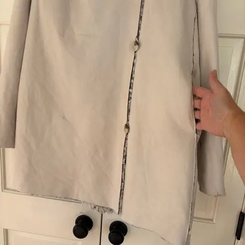 Adrienne Landau Cream Faux Fur Coat Reversible Womens Hooded Jacket Plus Size 1X