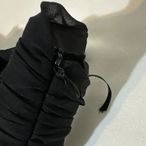 David Meister Dress Womens 2 Strapless Formal Fitted Formal Black Velvet Long