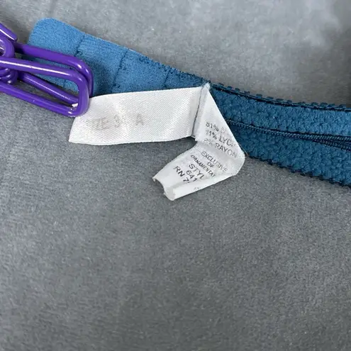 Vintage On Gossamer Bra 90s Padded Lined Push Up 34A Teal Lace Underwire AS IS Blue Size undefined