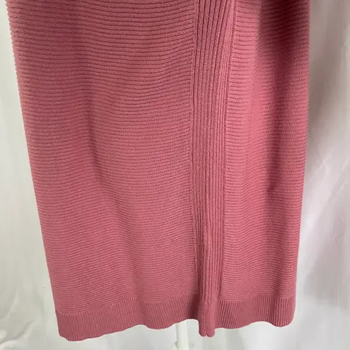 Christopher & Banks Ribbed Knit 3/4 Sleeve Sweater Pink Size XL