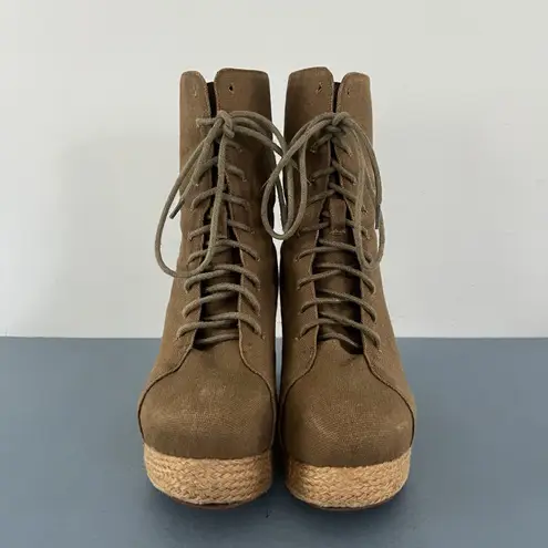 Jeffrey Campbell  Ease Up Green Lace Up Espadrille Platform Boots - Image 2