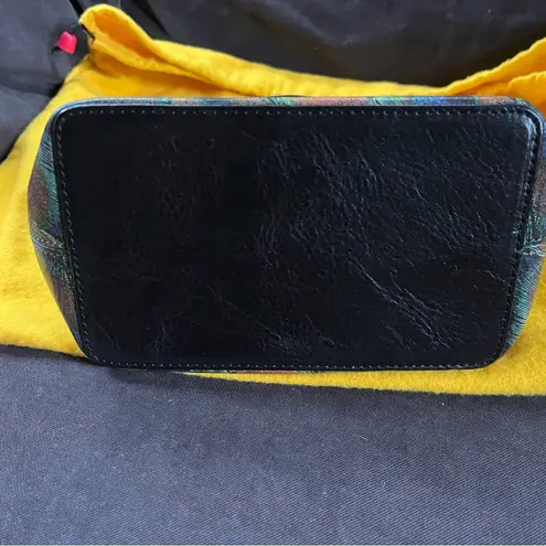 Peacock Feather Design Bag Blue