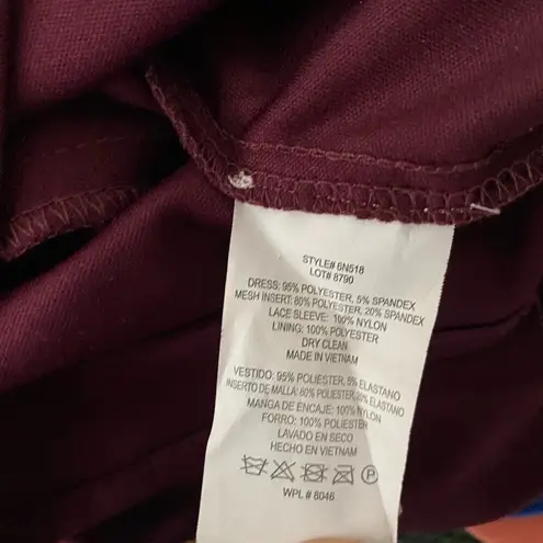 INC sz 0 bodycon sheer lace sheath knee length dress