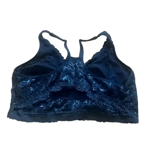 Leading Lady Wirefree Front Closure Lace Bralette Blue 3X Full Coverage - Image 3