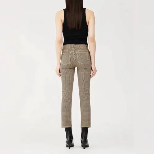 DL1961  Mara Straight Mid Rise Instasculpt Ankle Houndstooth Pants size 29