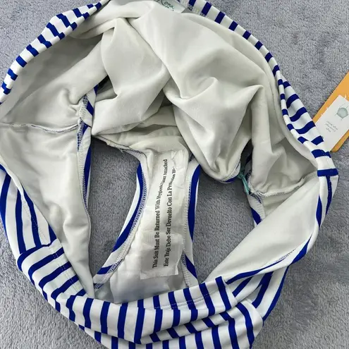 Kona Sol Women's Hipster Bikini Bottom Size XXL (20W/22W) Blue Stripe Classic