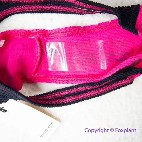 New! Bond Eye Free People bikini bottom pink black color block, one size Size M