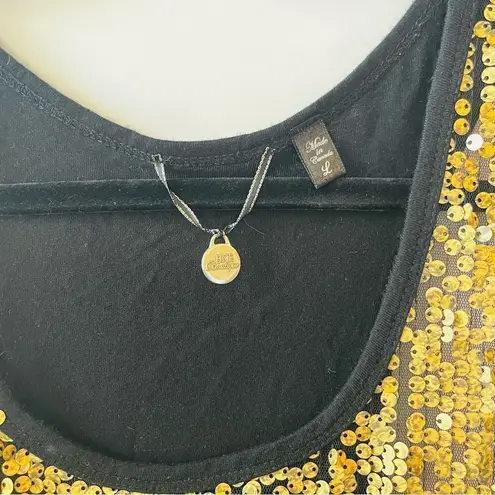 BKE Boutique Gold Sequin Tank Top